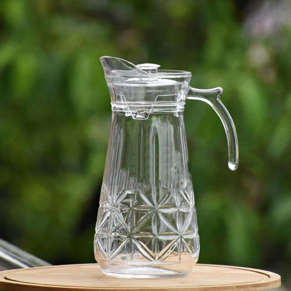 Elegant Glass Water Jug for Serving Drinks